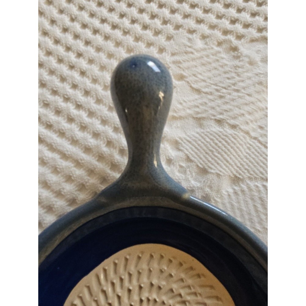 Tumbleweed Pottery Blue Garlic, Cheese Grater Lemon Zester Ginger Dipping Dish - Picture 3 of 7